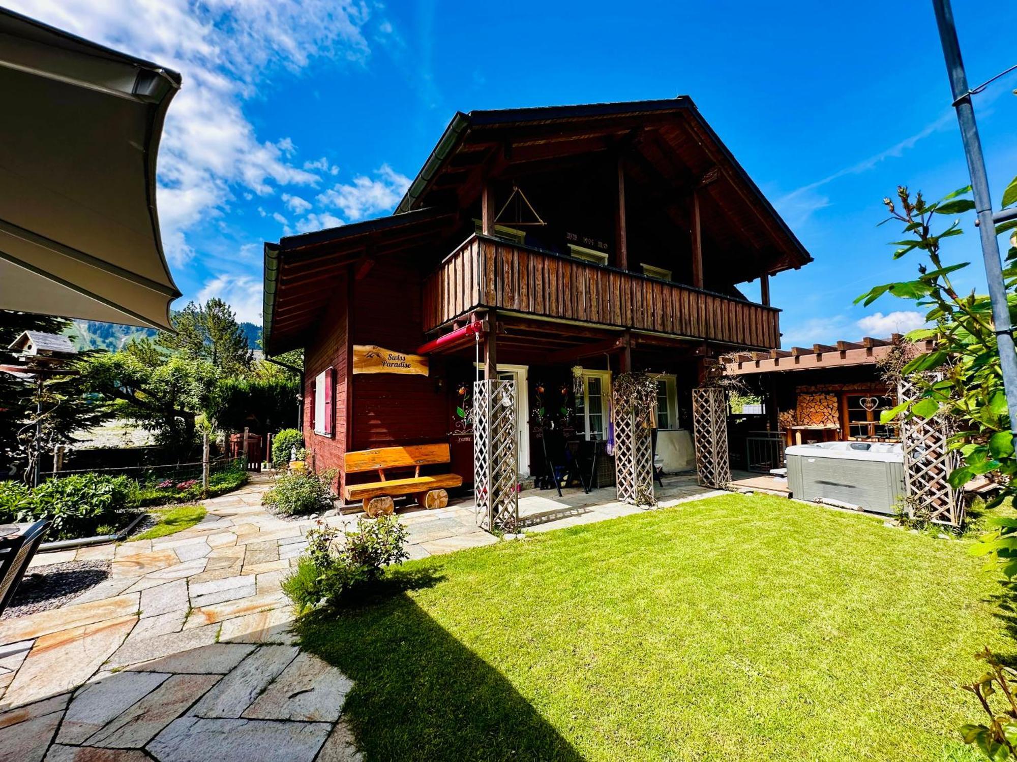 The Swiss Paradise 2 Apartment With Garden, Whirlpool, And Mountain Panorama Wirzweli Buitenkant foto