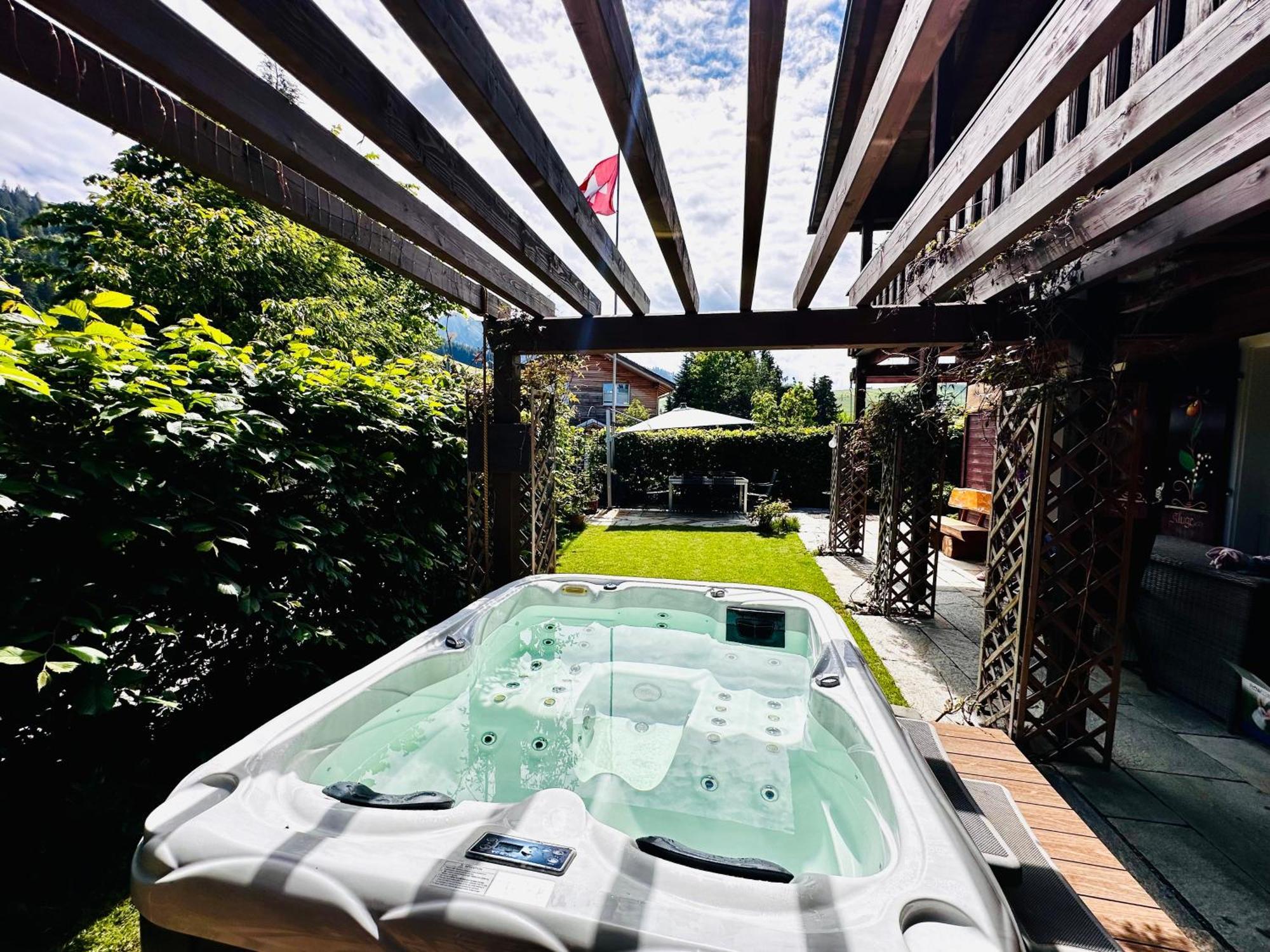The Swiss Paradise 2 Apartment With Garden, Whirlpool, And Mountain Panorama Wirzweli Buitenkant foto